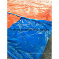 PE Tarp Tent, Blue/Orange Tarpaulin Sheet